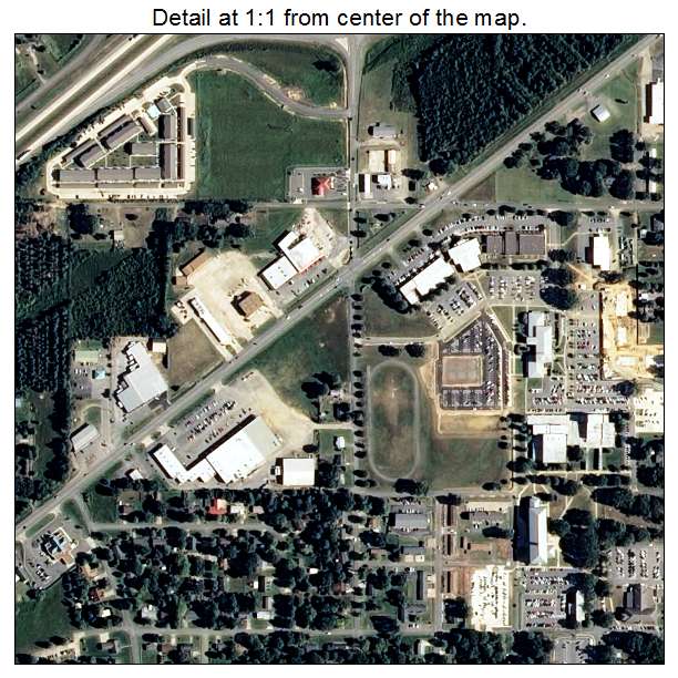 Beebe, Arkansas aerial imagery detail