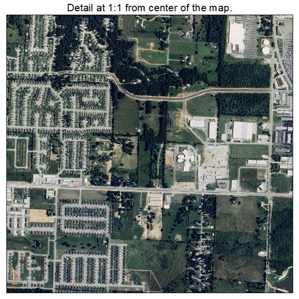 Bentonville, Arkansas aerial imagery detail