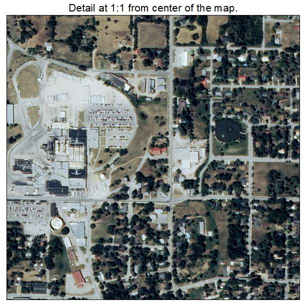 Berryville, Arkansas aerial imagery detail