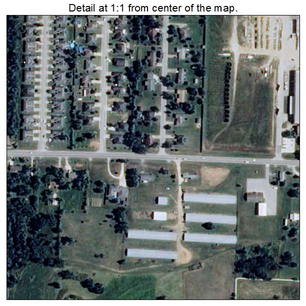Bethel Heights, Arkansas aerial imagery detail