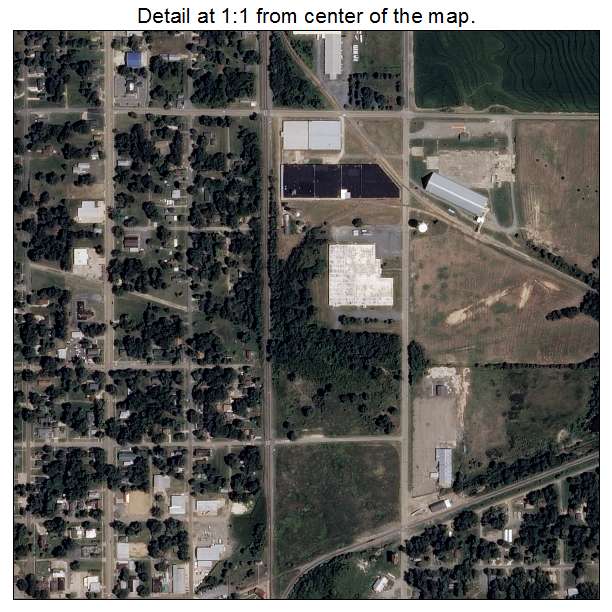 Brinkley, Arkansas aerial imagery detail