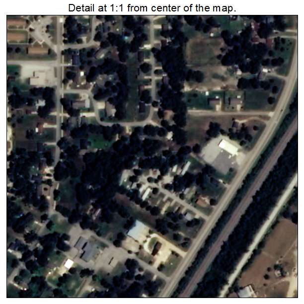 Brookland, Arkansas aerial imagery detail