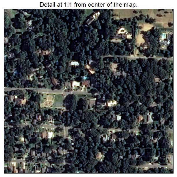 Cammack Village, Arkansas aerial imagery detail