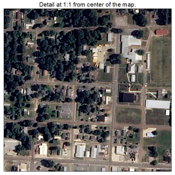Clarendon, Arkansas aerial imagery detail