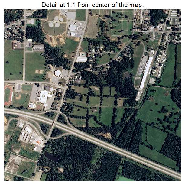 Clarksville, Arkansas aerial imagery detail