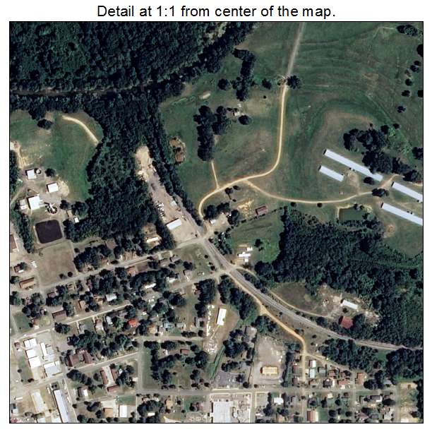 Danville, Arkansas aerial imagery detail