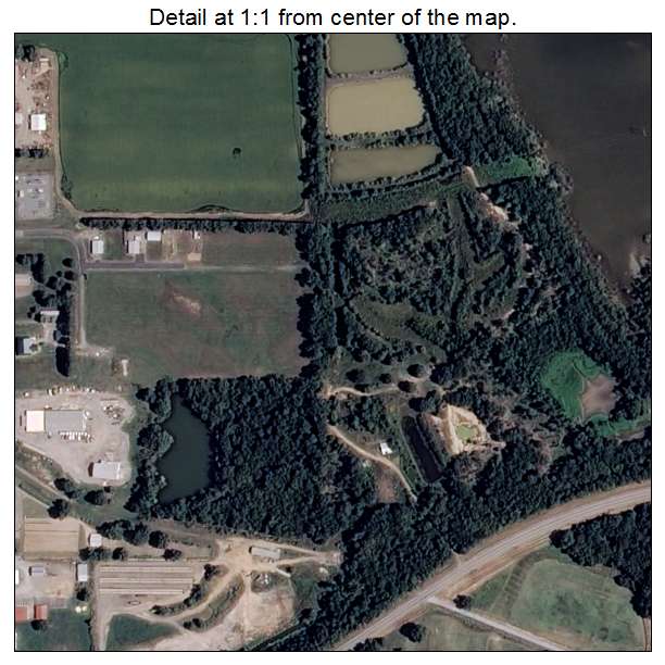 Des Arc, Arkansas aerial imagery detail