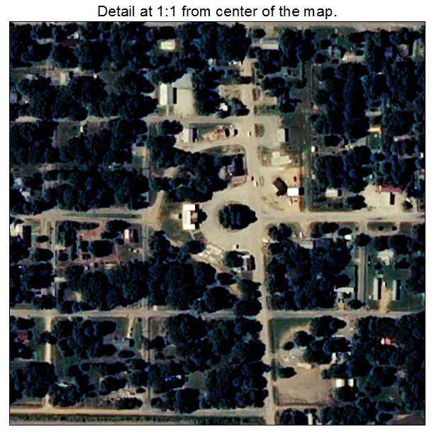 Dyess, Arkansas aerial imagery detail