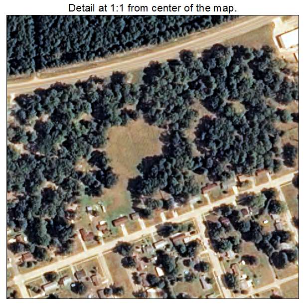 East Camden, Arkansas aerial imagery detail