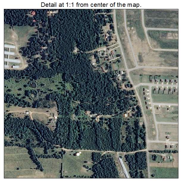 Elkins, Arkansas aerial imagery detail