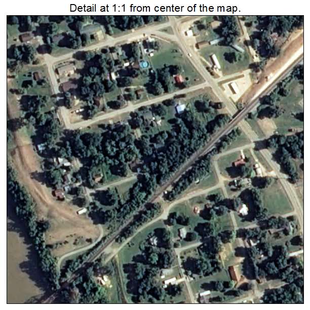Fulton, Arkansas aerial imagery detail