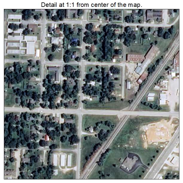 Gentry, Arkansas aerial imagery detail