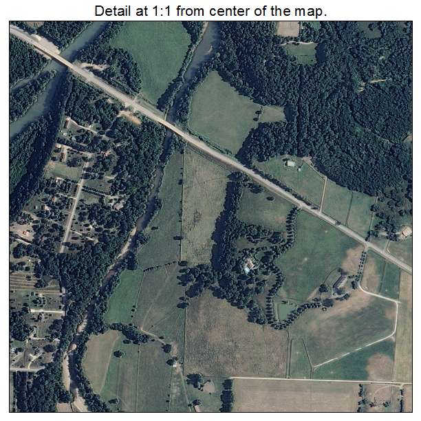 Goshen, Arkansas aerial imagery detail
