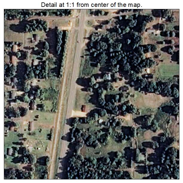 Gum Springs, Arkansas aerial imagery detail