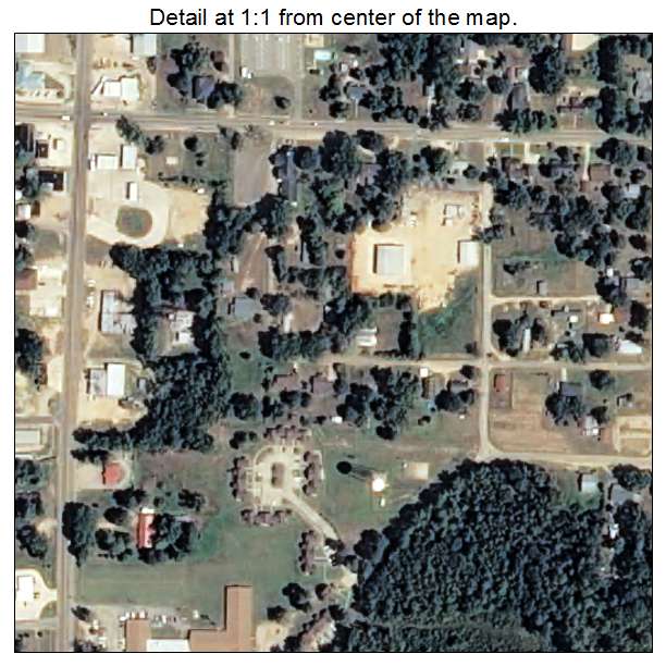 Hampton, Arkansas aerial imagery detail