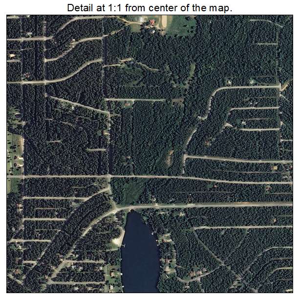 Horseshoe Bend, Arkansas aerial imagery detail