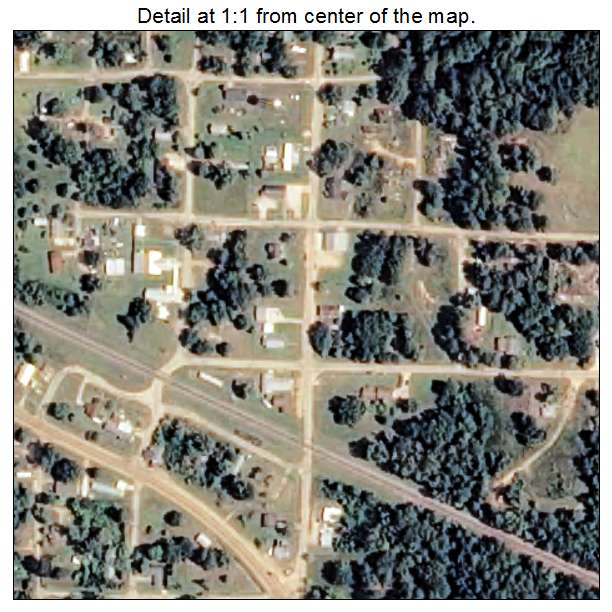 Louann, Arkansas aerial imagery detail
