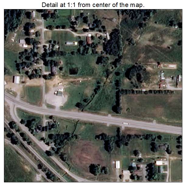 Magness, Arkansas aerial imagery detail