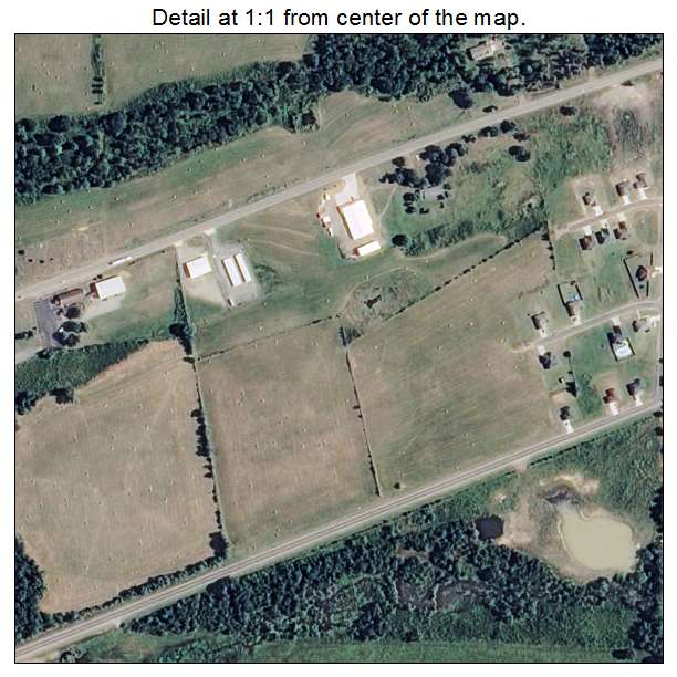 Mansfield, Arkansas aerial imagery detail