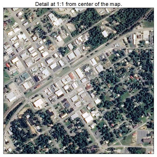 Mena, Arkansas aerial imagery detail