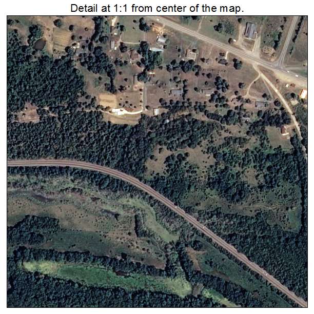 Menifee, Arkansas aerial imagery detail