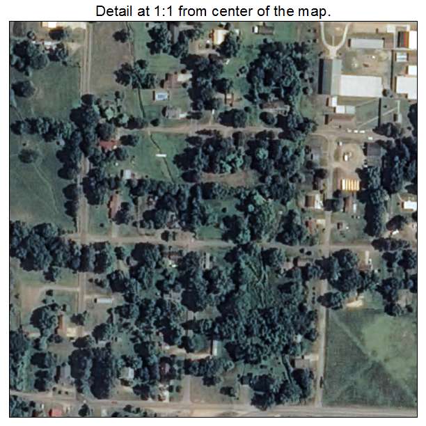 Mineral Springs, Arkansas aerial imagery detail
