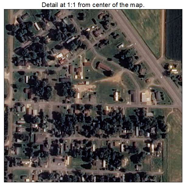 Mitchellville, Arkansas aerial imagery detail