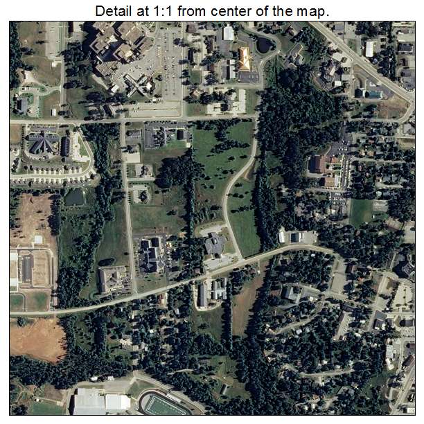 Mountain Home, Arkansas aerial imagery detail