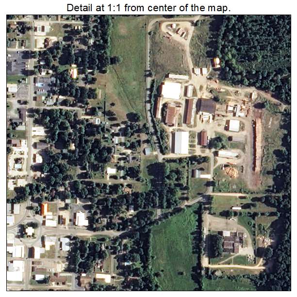 Murfreesboro, Arkansas aerial imagery detail
