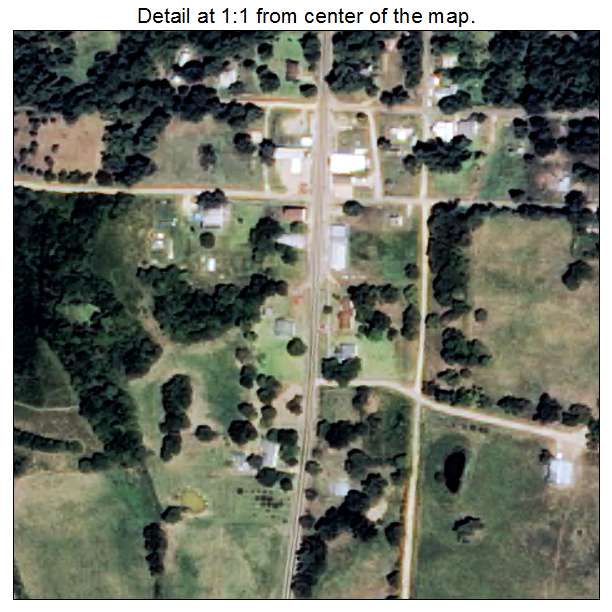 Okolona, Arkansas aerial imagery detail
