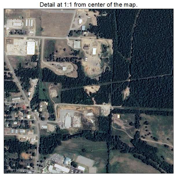 Ozark, Arkansas aerial imagery detail