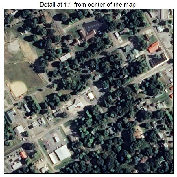 Pangburn, Arkansas aerial imagery detail