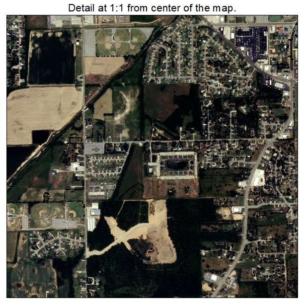 Paragould, Arkansas aerial imagery detail