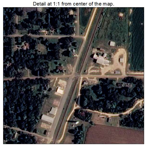 Parkdale, Arkansas aerial imagery detail