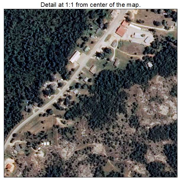 Pineville, Arkansas aerial imagery detail