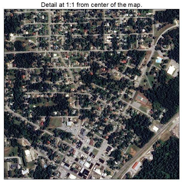 Pocahontas, Arkansas aerial imagery detail