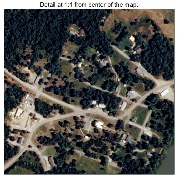 Powhatan, Arkansas aerial imagery detail