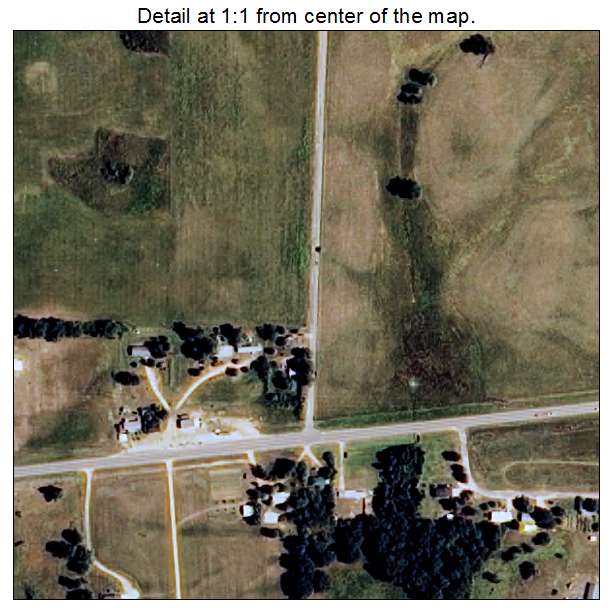 Prattsville, Arkansas aerial imagery detail