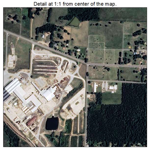 Prescott, Arkansas aerial imagery detail