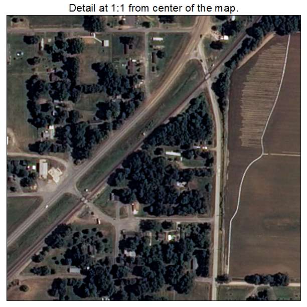 Roe, Arkansas aerial imagery detail