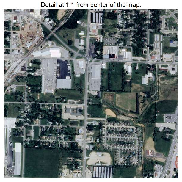 Siloam Springs, Arkansas aerial imagery detail