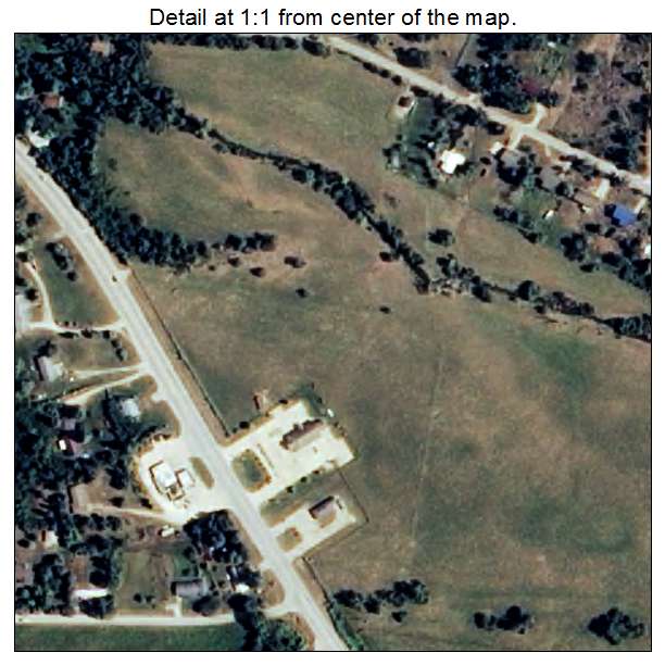 Valley Springs, Arkansas aerial imagery detail