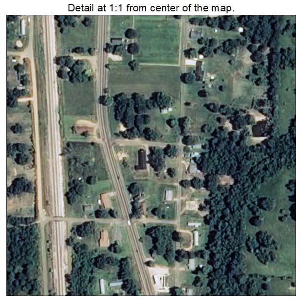 Wilton, Arkansas aerial imagery detail
