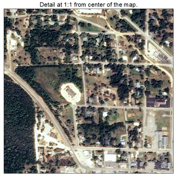 Yellville, Arkansas aerial imagery detail