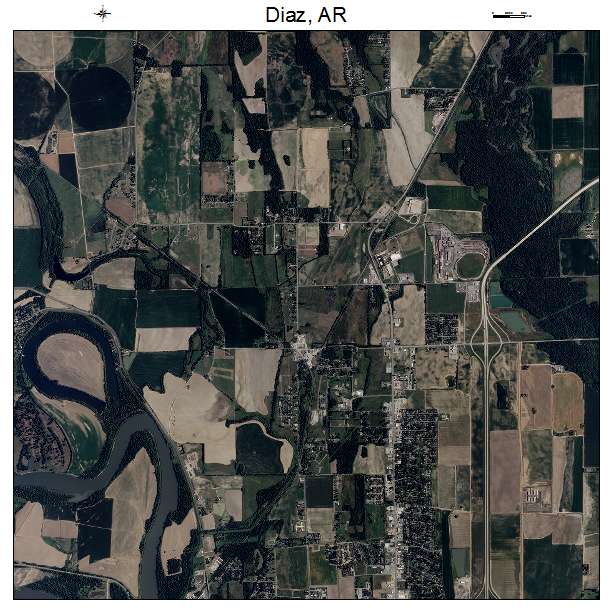 Diaz, AR air photo map