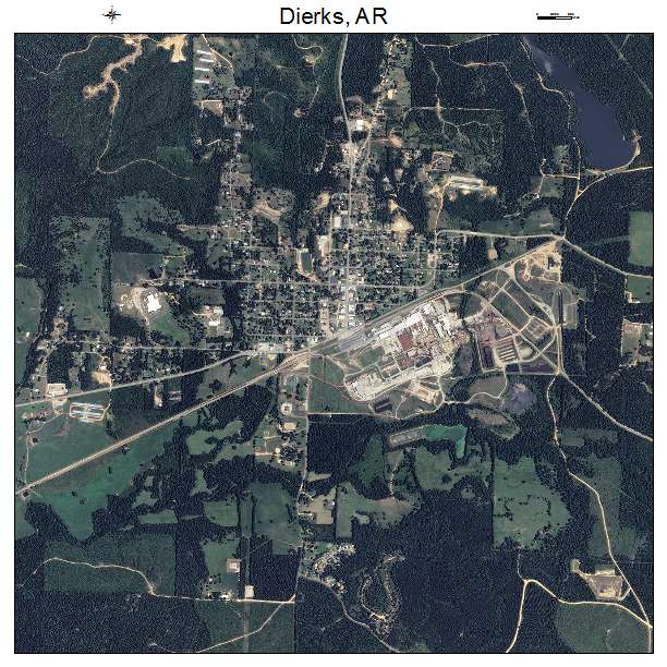 Dierks, AR air photo map