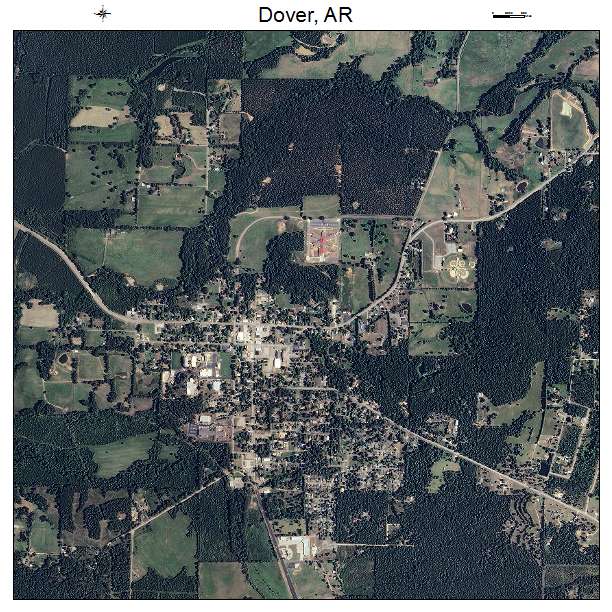 Dover, AR air photo map