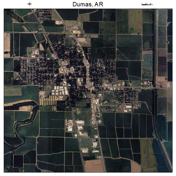 Dumas, AR air photo map