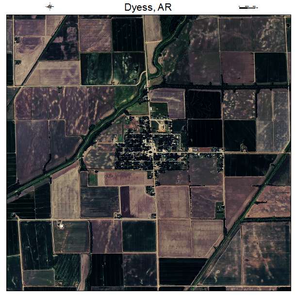 Dyess, AR air photo map