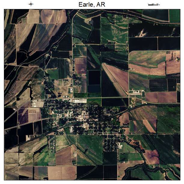 Earle, AR air photo map